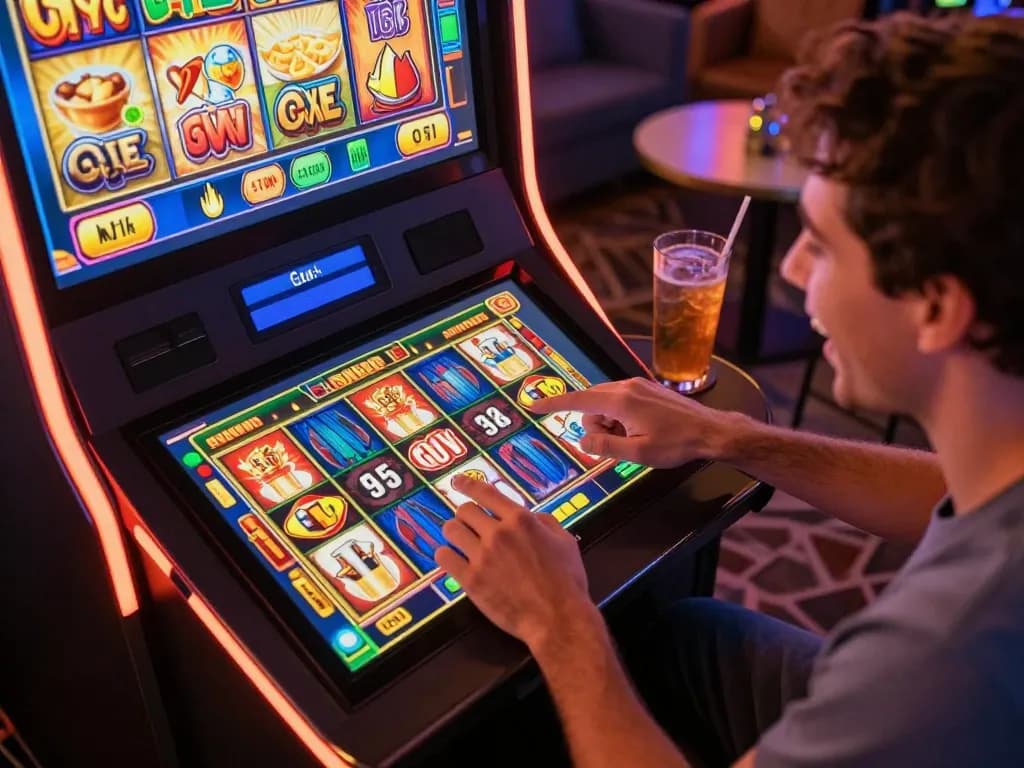 Engaging moment playing slots with link free credit on Mantap88 from home, showcasing excitement and comfort.