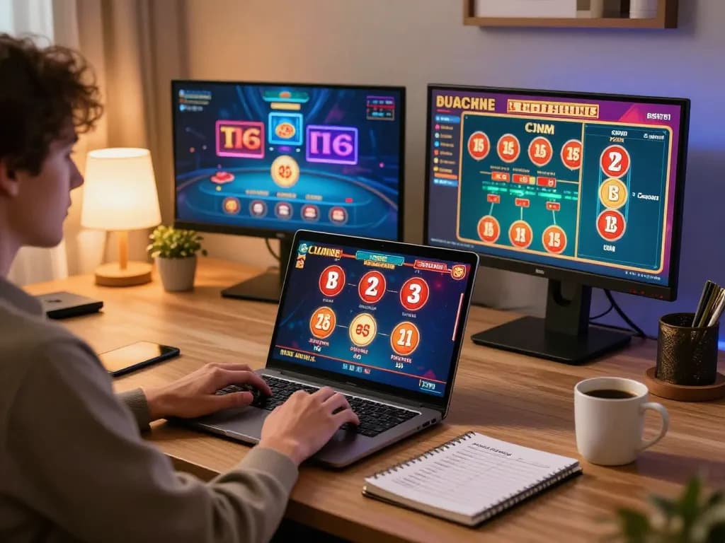 yo88i players enjoying online casino gaming at home with vibrant screens showcasing action