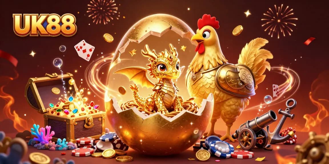 Engage with UK88 by winning gold in a dazzling casino-themed adventure with dragons and treasures!