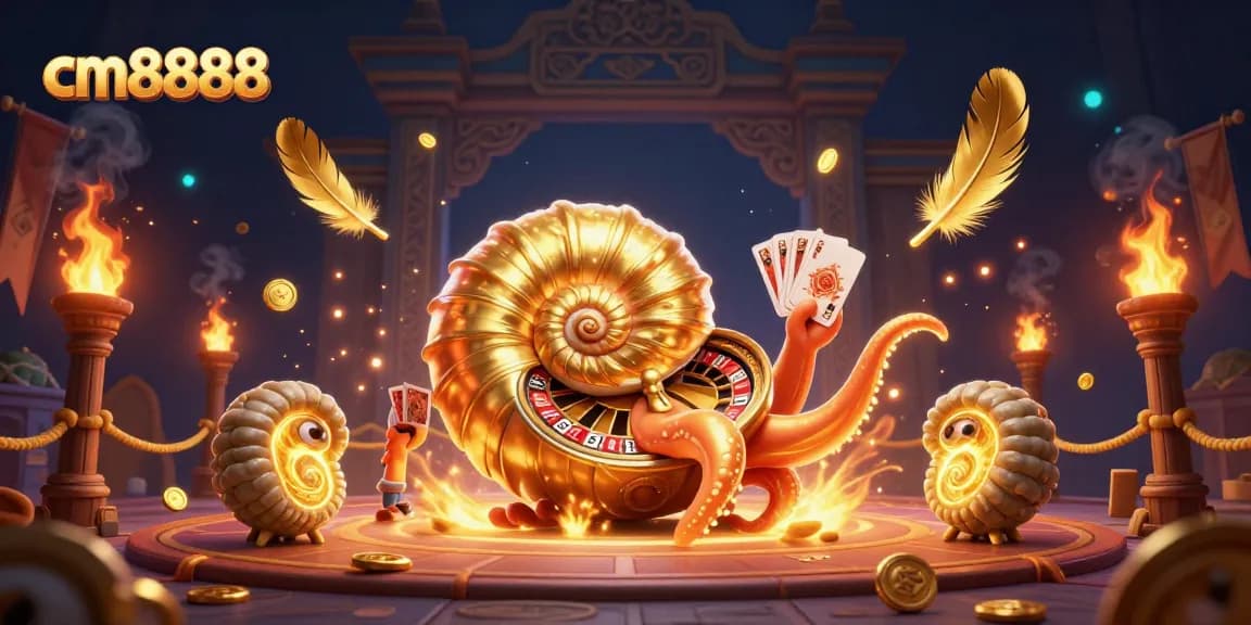 Experience thrilling gameplay at cm8888 with an engaging scene of a giant nautilus roulette wheel.