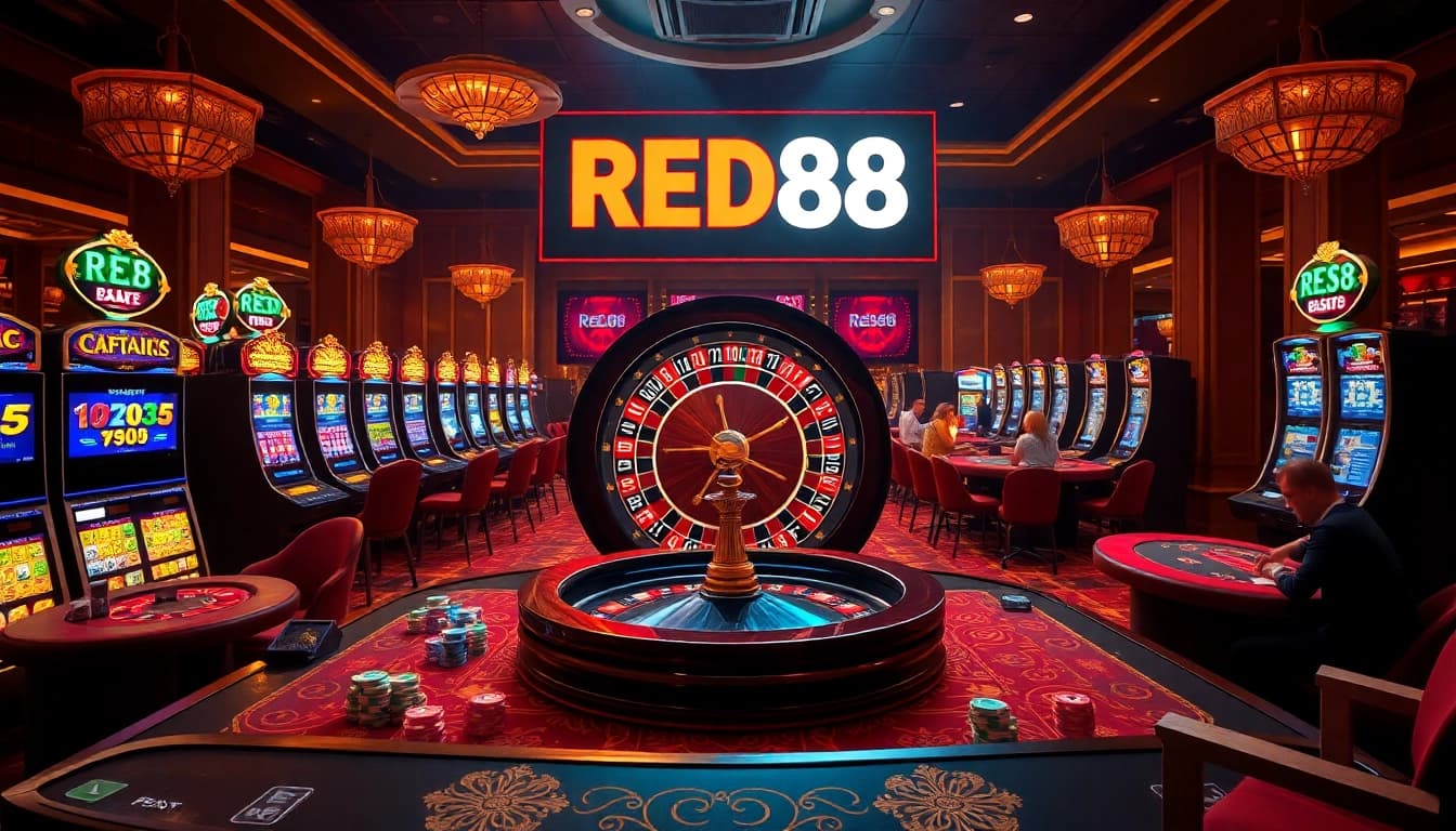 Experience the excitement of gambling at RED88's luxurious casino.