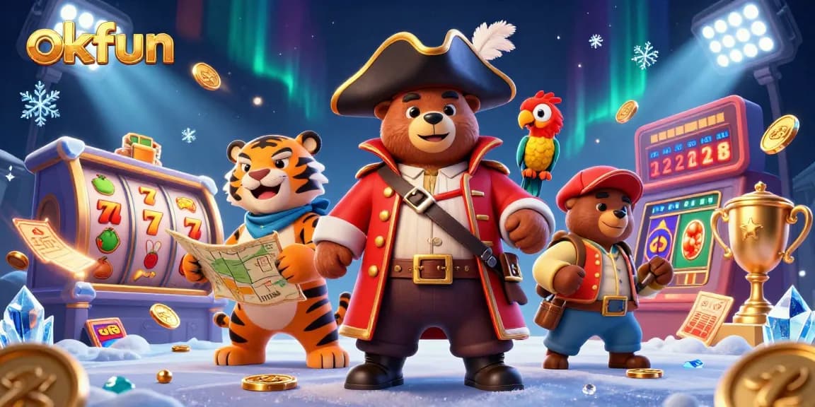 Engage in thrilling slot games at okfun with vivid characters and dynamic casino elements.
