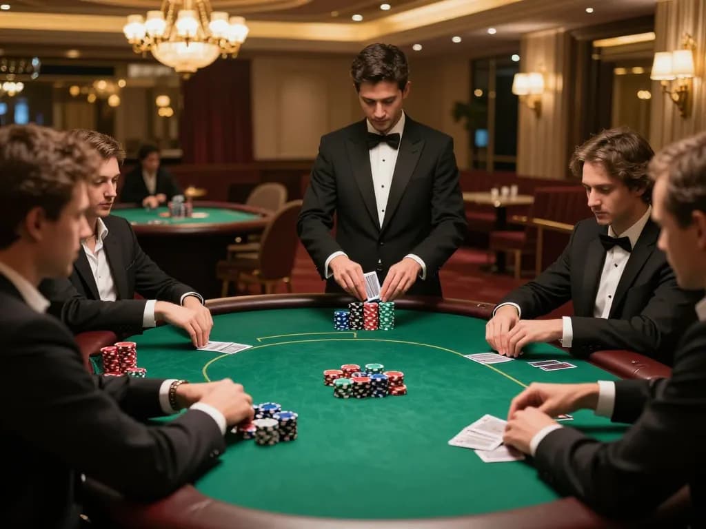 Players engage in strategic poker gameplay at 11bet's exclusive high-roller table.