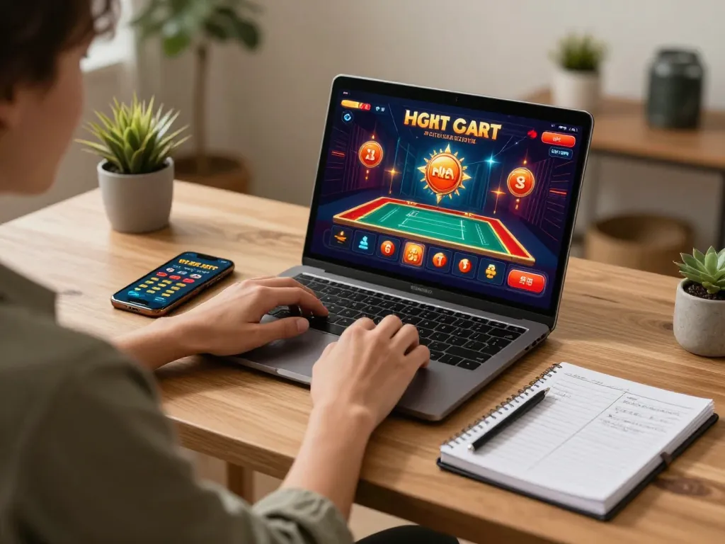 Engaging online gaming scene with players using nhà cái LODE88's platform for a thrilling experience.