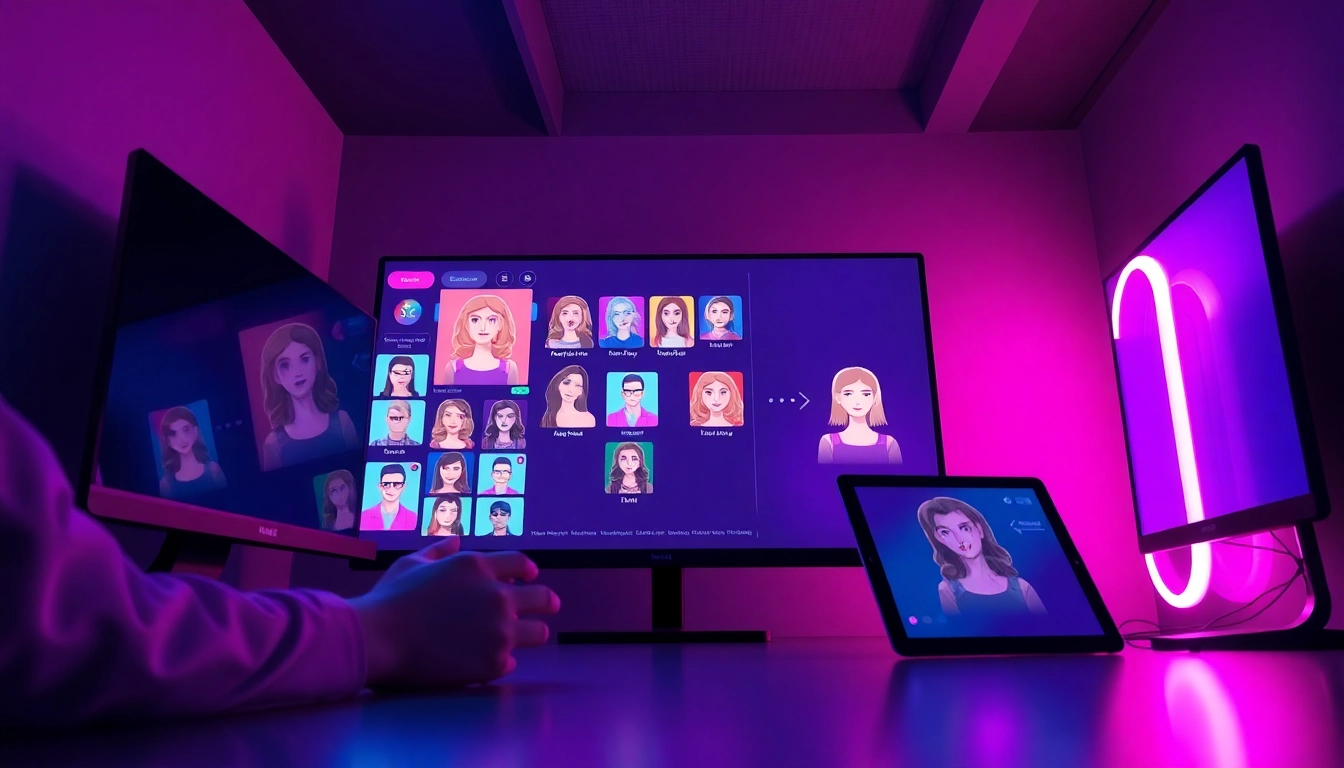 Experience character AI NSFW chats in a vibrant, interactive digital setting with customizable avatars.