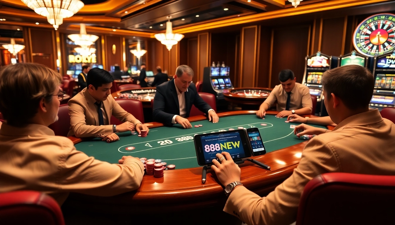 Experience the thrill of online gambling with 888NEW via engaging casino scenes and exciting gameplay.