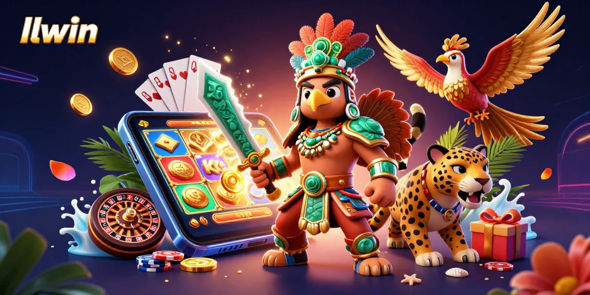 Experience exciting gameplay at llwin with Aztec warriors, slot games, and dynamic casino elements!