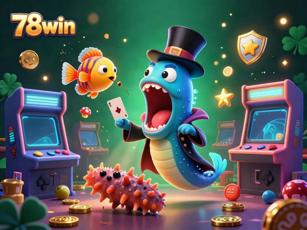Experience the excitement of 78win's casino with vibrant characters and gaming elements.