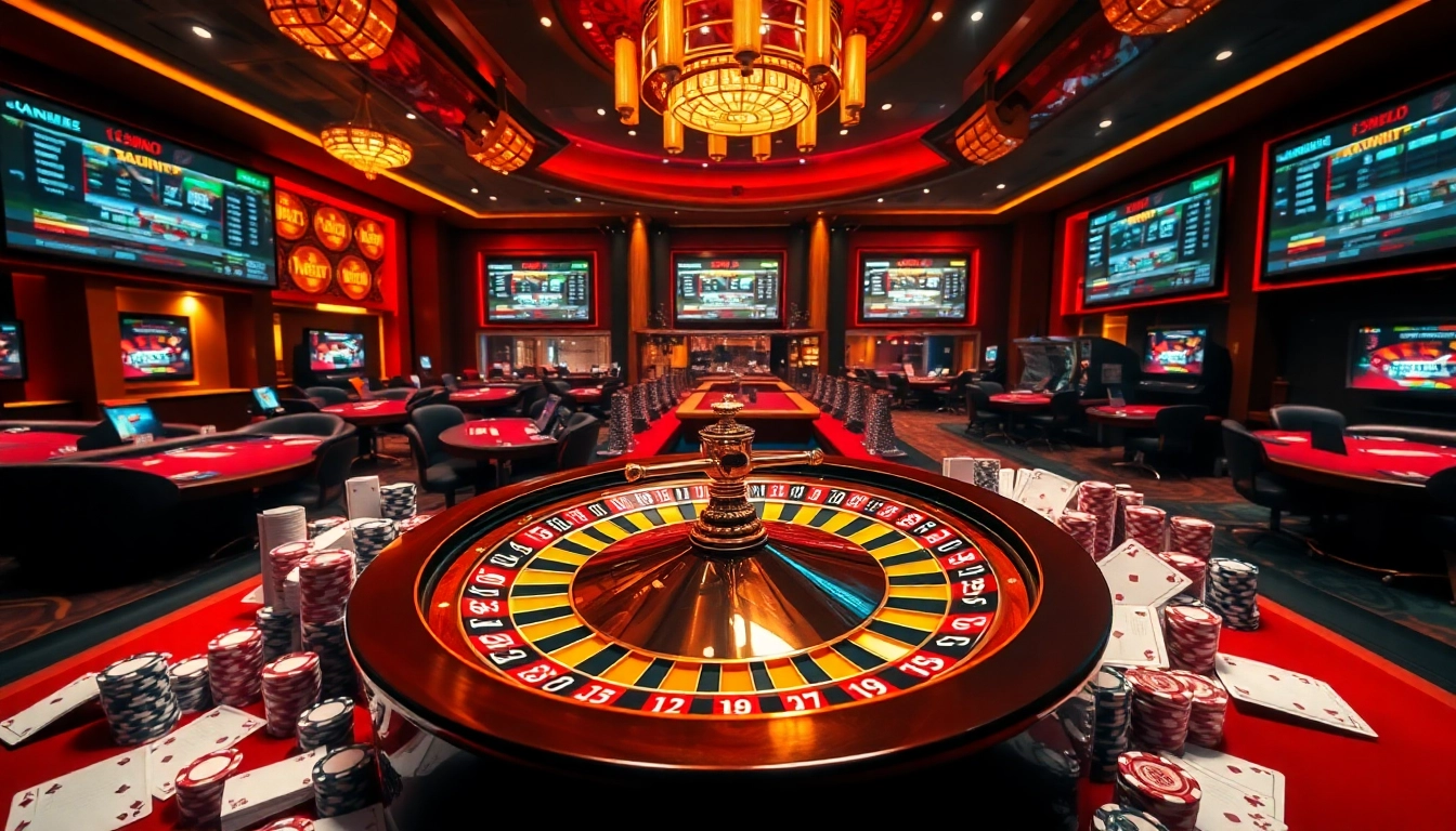 Experience the thrill of TOP nhà cái uy tín at a luxurious casino with roulette, cards, and poker chips.