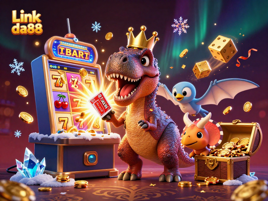 Experience the excitement of Link da88 with fun characters in a lively casino scene.