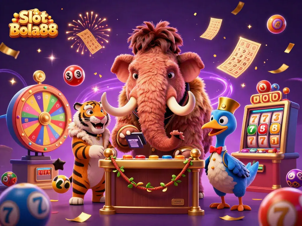 Engage with Slot Bola88 at the lively casino, featuring whimsical characters and dynamic games.