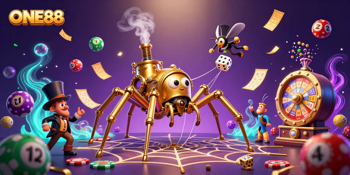 Engage in exciting gaming adventures with ONE88, surrounded by vibrant casino elements.